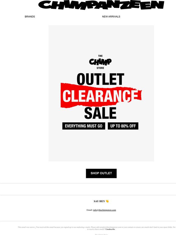 🔴 Outlet Clearance Sale : Everything Must Go