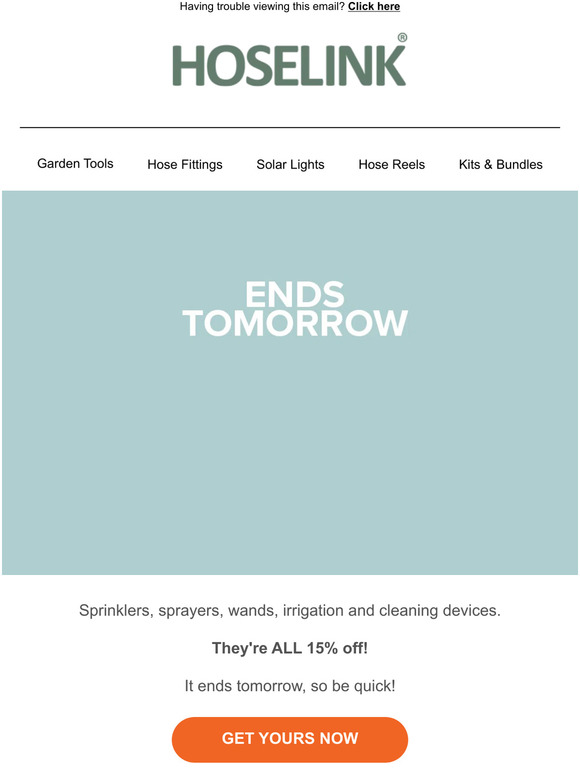 15% off Watering Items END TOMORROW 🏃‍♂️