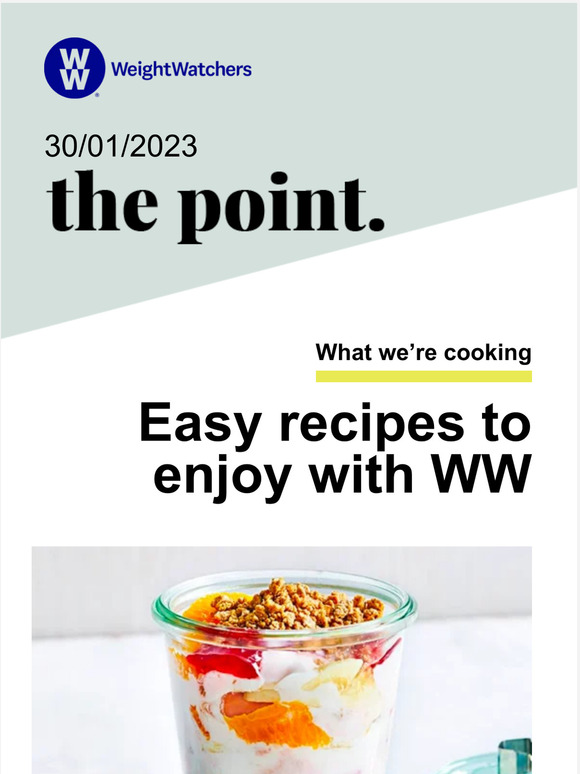 Easy recipes to enjoy with WW