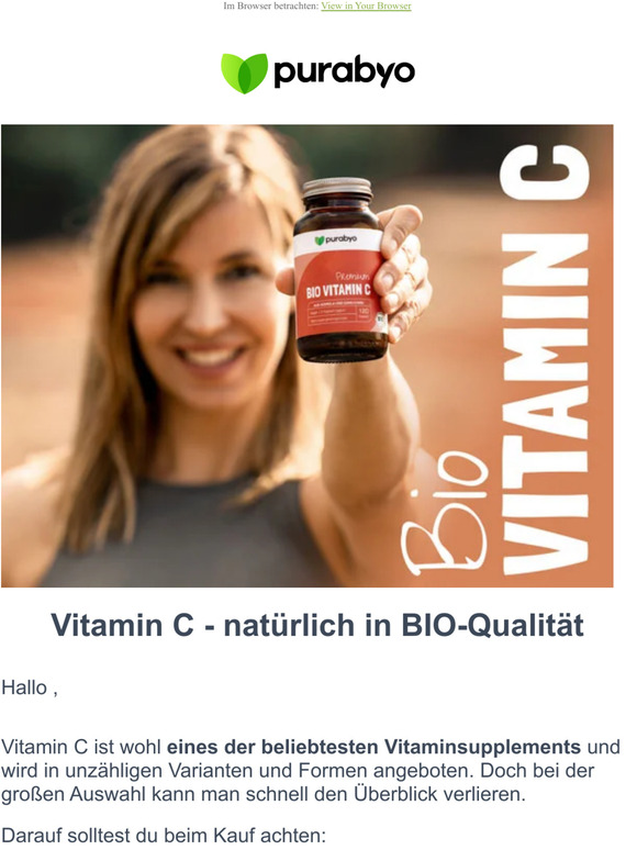 Purabyo Welches Vitamin C ist das beste? Milled