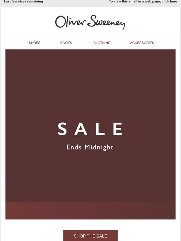Sale ends midnight tonight!