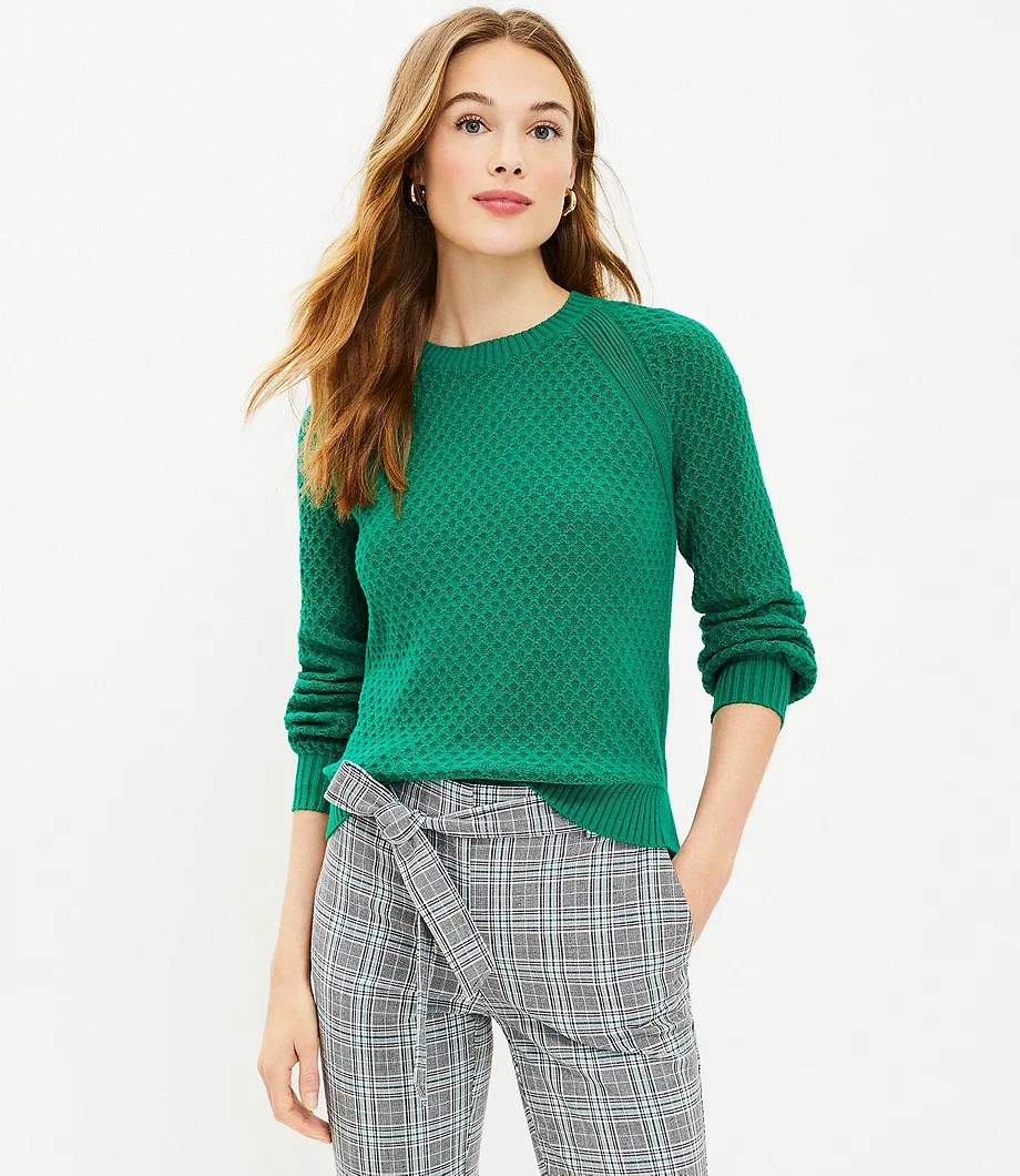 Textured Raglan Sweater