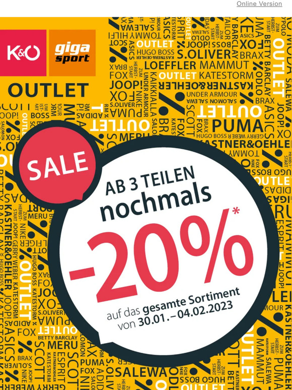 NOCHMALS -20% ab 3 Lieblingsteilen