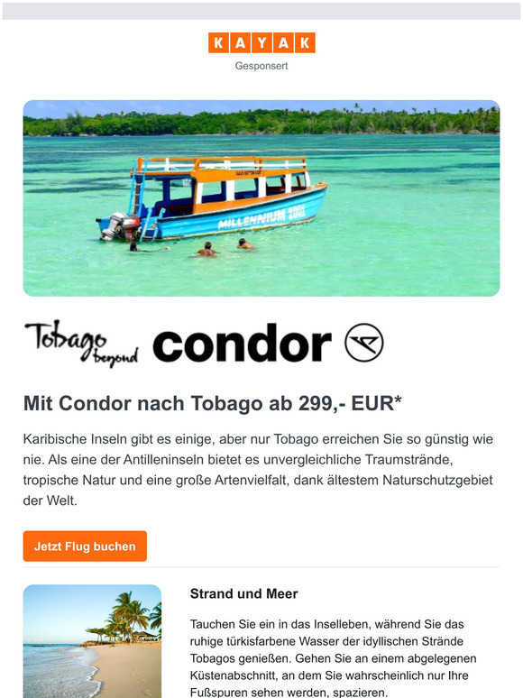 Condor Karibik-Flüge günstig wie nie
