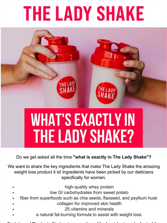 The Lady Shake Ingredients in The Lady Shake you need to know about! Milled