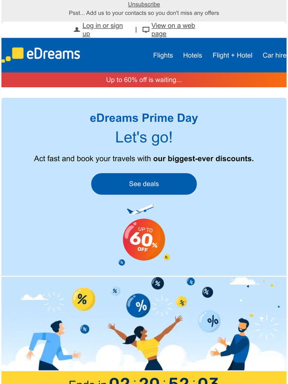🎉 Prime Day is here again! Get up to 60% off your travels