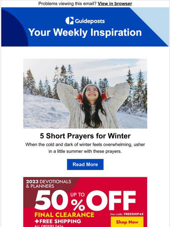 Shopguideposts 5 Short Prayers For Winter Milled