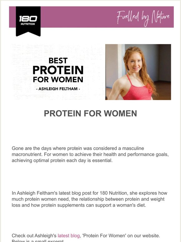 Best Protein for Women? We've asked Ashleigh Feltham