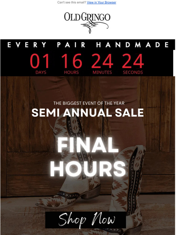 🔥  FINAL HOURS of SALE 🔥