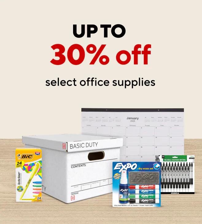 As low as $7.49 on select office supplies