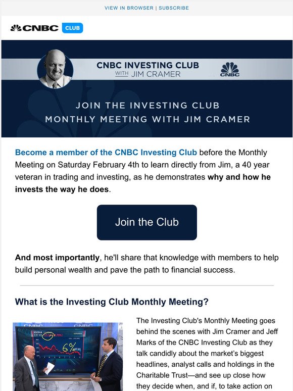 You're invited to join the next Monthly Meeting live with Jim Cramer!
