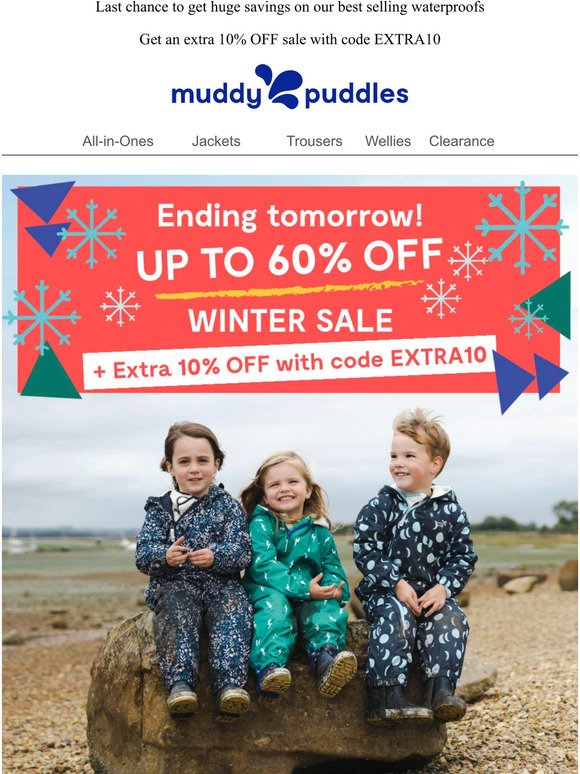 Hurry! Up to 60% OFF Winter SALE ends tomorrow