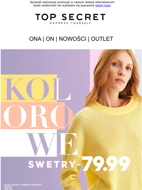 NEW IN: Kolorowe swetry już za 79,99 zł!