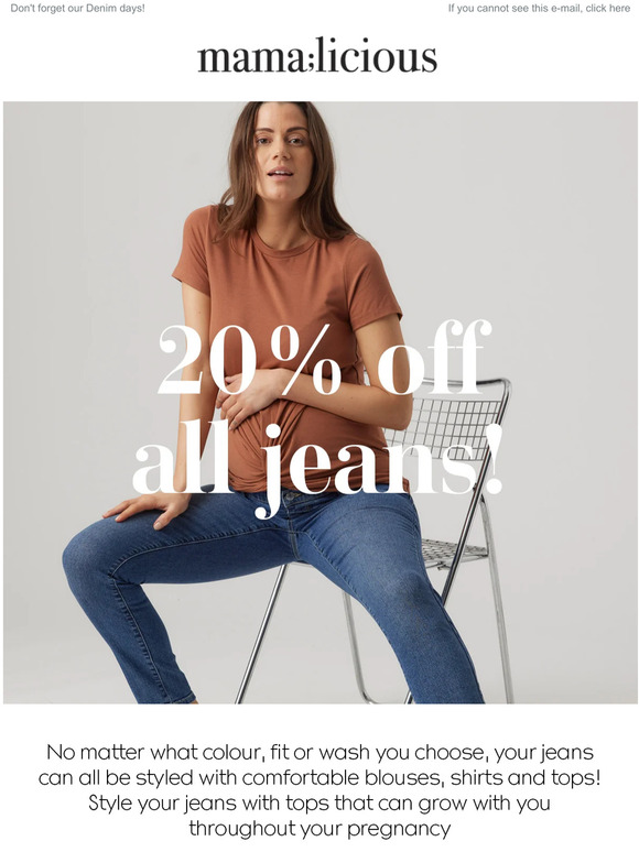 20% off all jeans!👖 Ends at midnight!📢