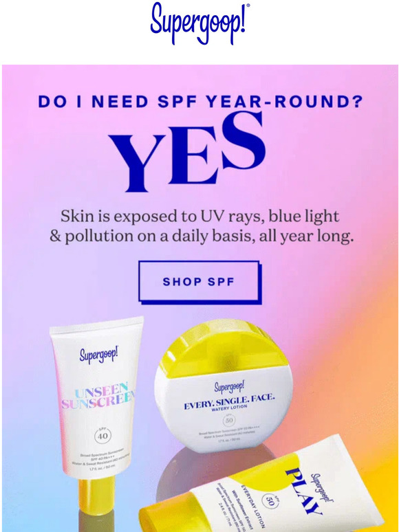 Supergoop SPF = the key to skincare 🔑 Milled