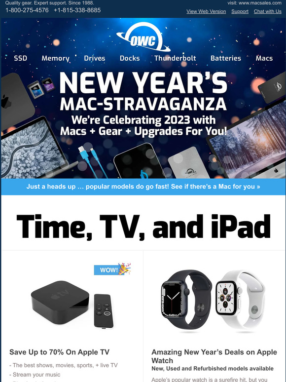 Other World Computing Hi there… we can’t believe it’s back! There’s so many Macs… 😮 + massive