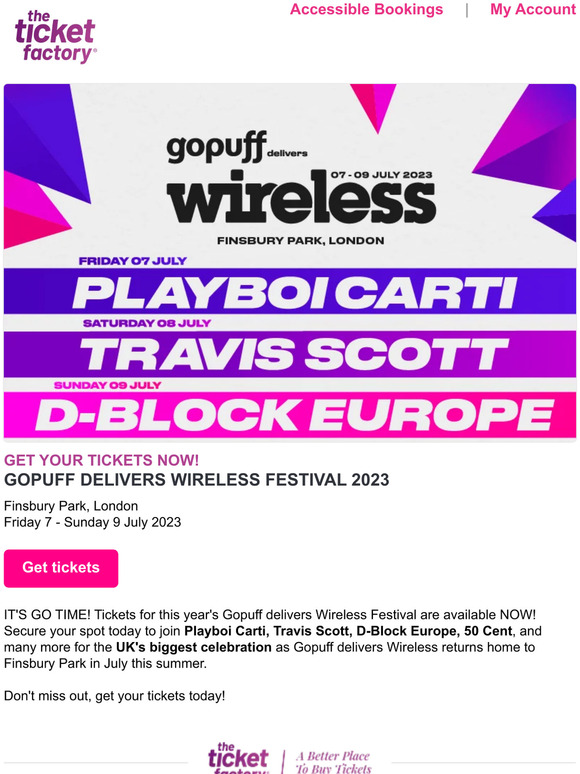 The Ticket Factory: ICYMI | Gopuff Delivers Wireless Festival 2023 Is ...