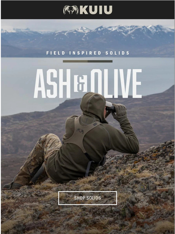 KUIU BestSelling Solids Ash & Olive Milled