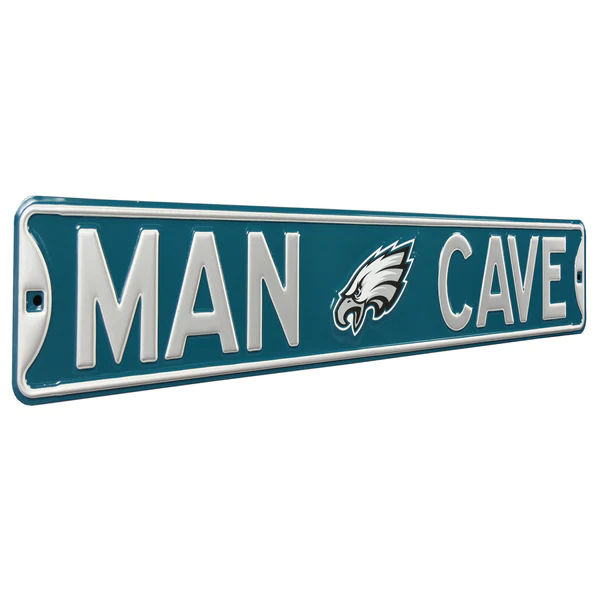 Philadelphia Eagles - MAN CAVE - Embossed Steel Street Sign