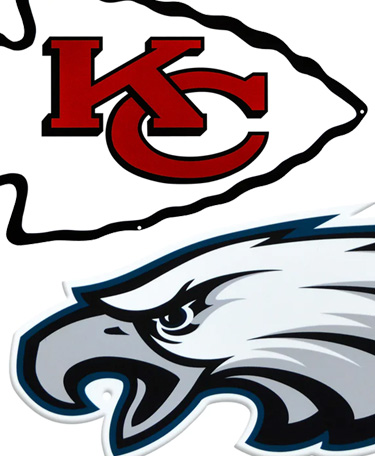 Chiefs and Eagles in the Superbowl