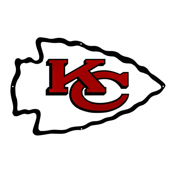 Kansas City Chiefs 24" x 15" Statement Size Steel Laser Cut Sign