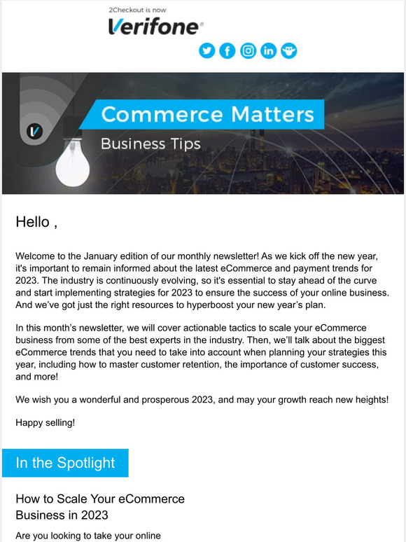 Your Commerce Matters Newsletter is Here – January Edition