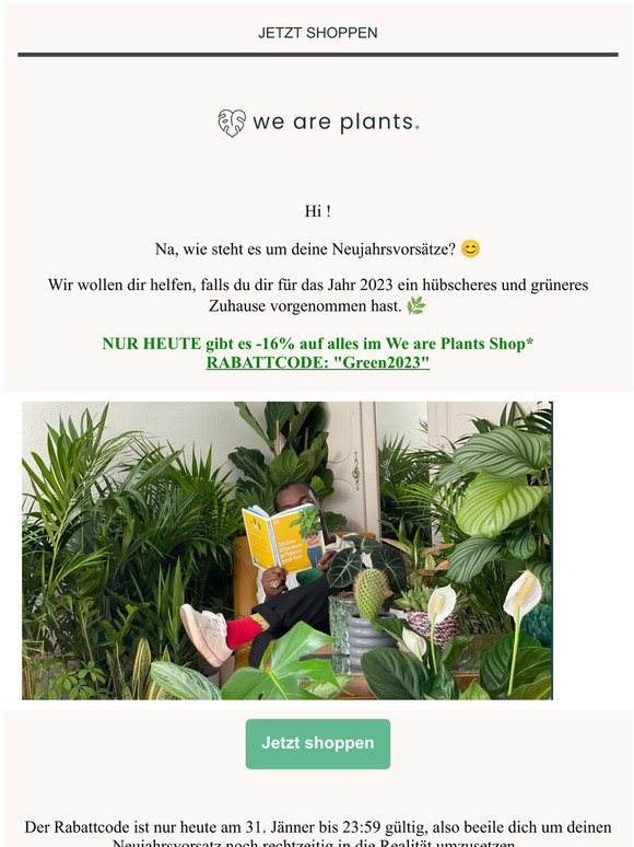16% Rabatt für ein grüneres 2023 🌿🥰