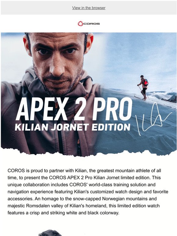 The APEX 2 Pro Kilian Jornet Edition Has Arrived