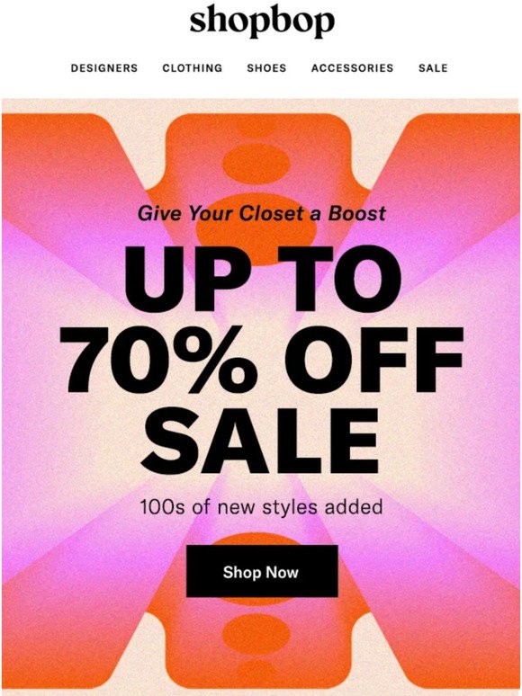 Up to 70% off SALE