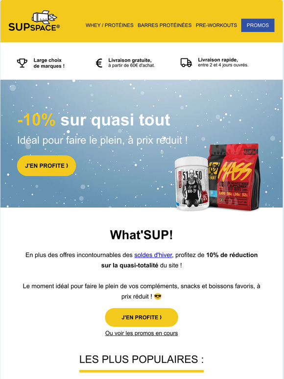 📢 -10% sur tout le site, en plus des offres en cours !