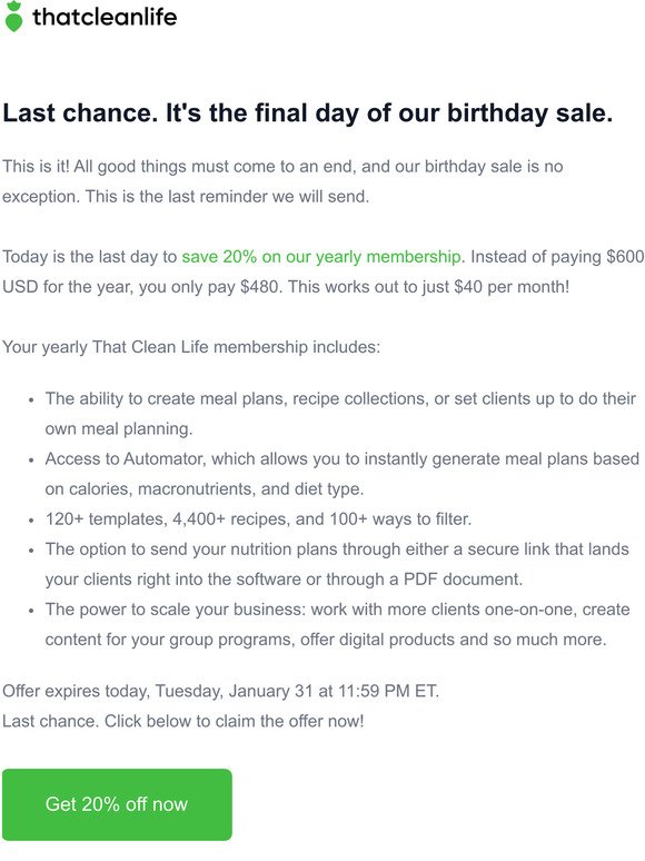 Last chance! Birthday sale ends TODAY.