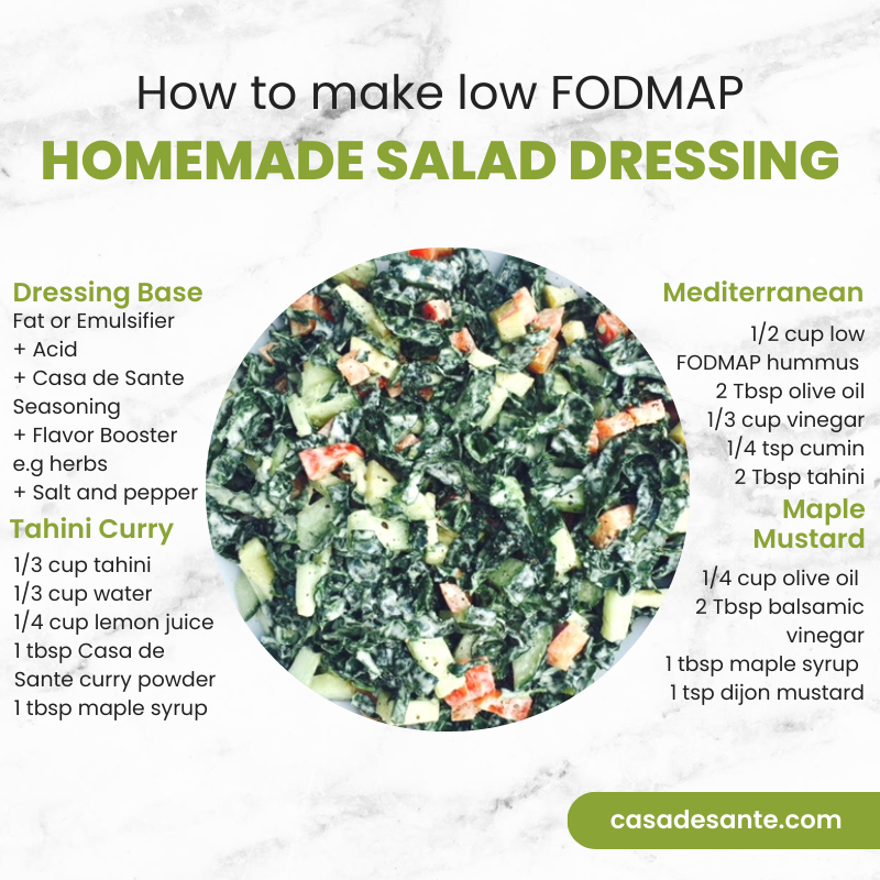 Casa de Sante Low FODMAP Homemade Salad Dressing Milled