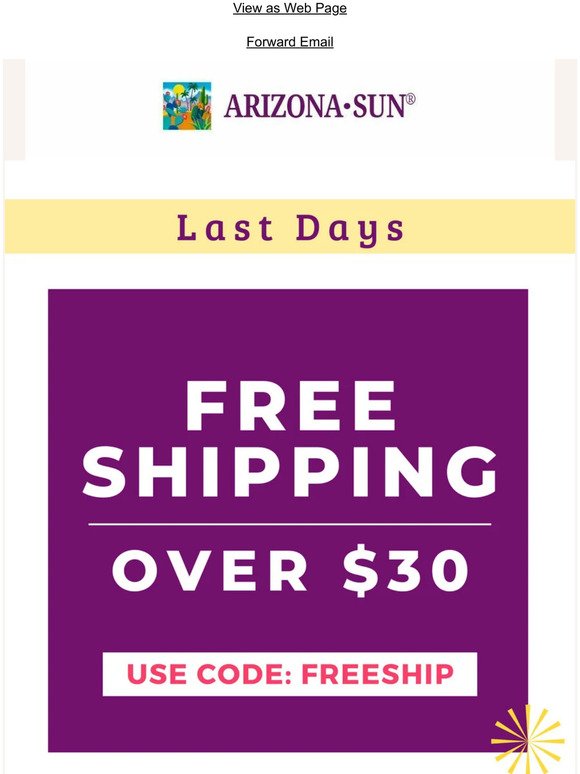 Spend $30  Get Free Shipping! 😎📪
