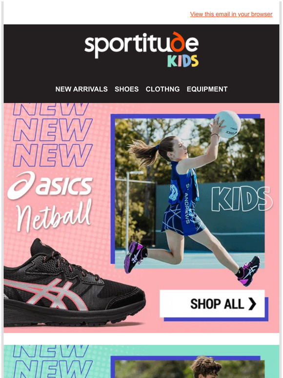🤩 NEW Asics Kids Netball and Footy 