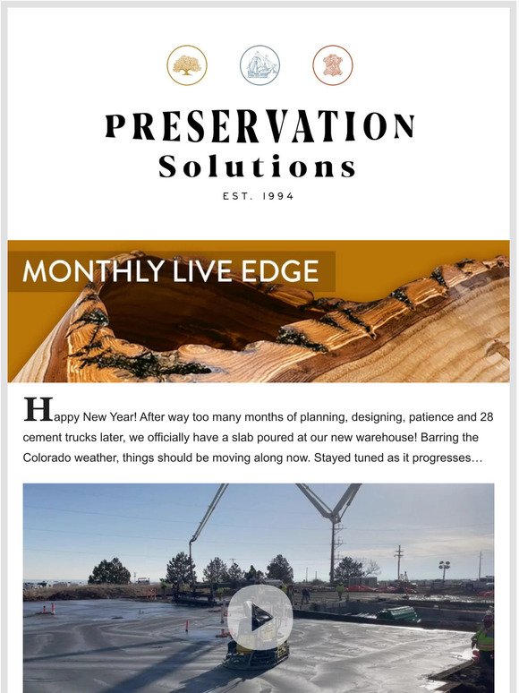 Monthly Live Edge: January