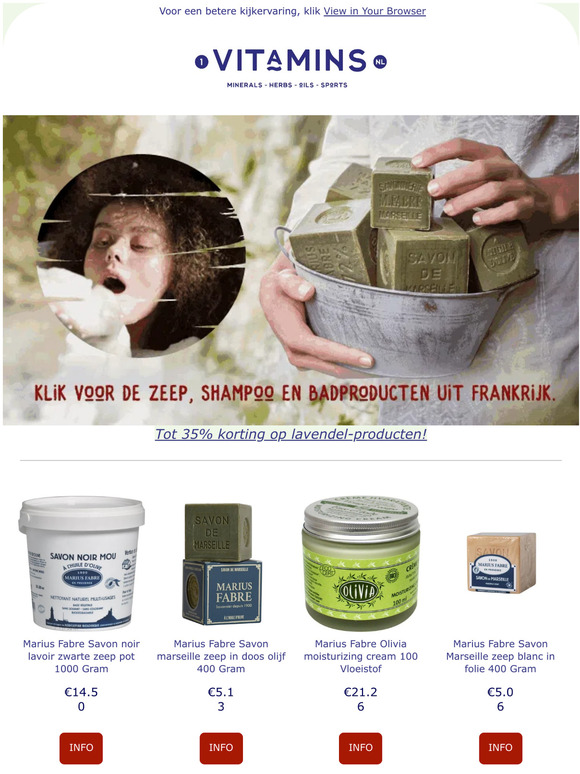 💜 Tot 35% korting op Franse lavendel zepen en shampoos 👗 50% korting op beauty collageen