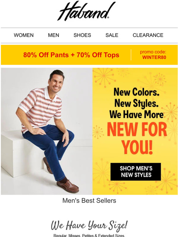 Wear-Now Essentials Specially Selected Just for You! PLUS 80% Off Pants + 70% Off Tops