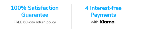 Free 60-Day Return Policy - 4 Interest-Free Payments with Klarna