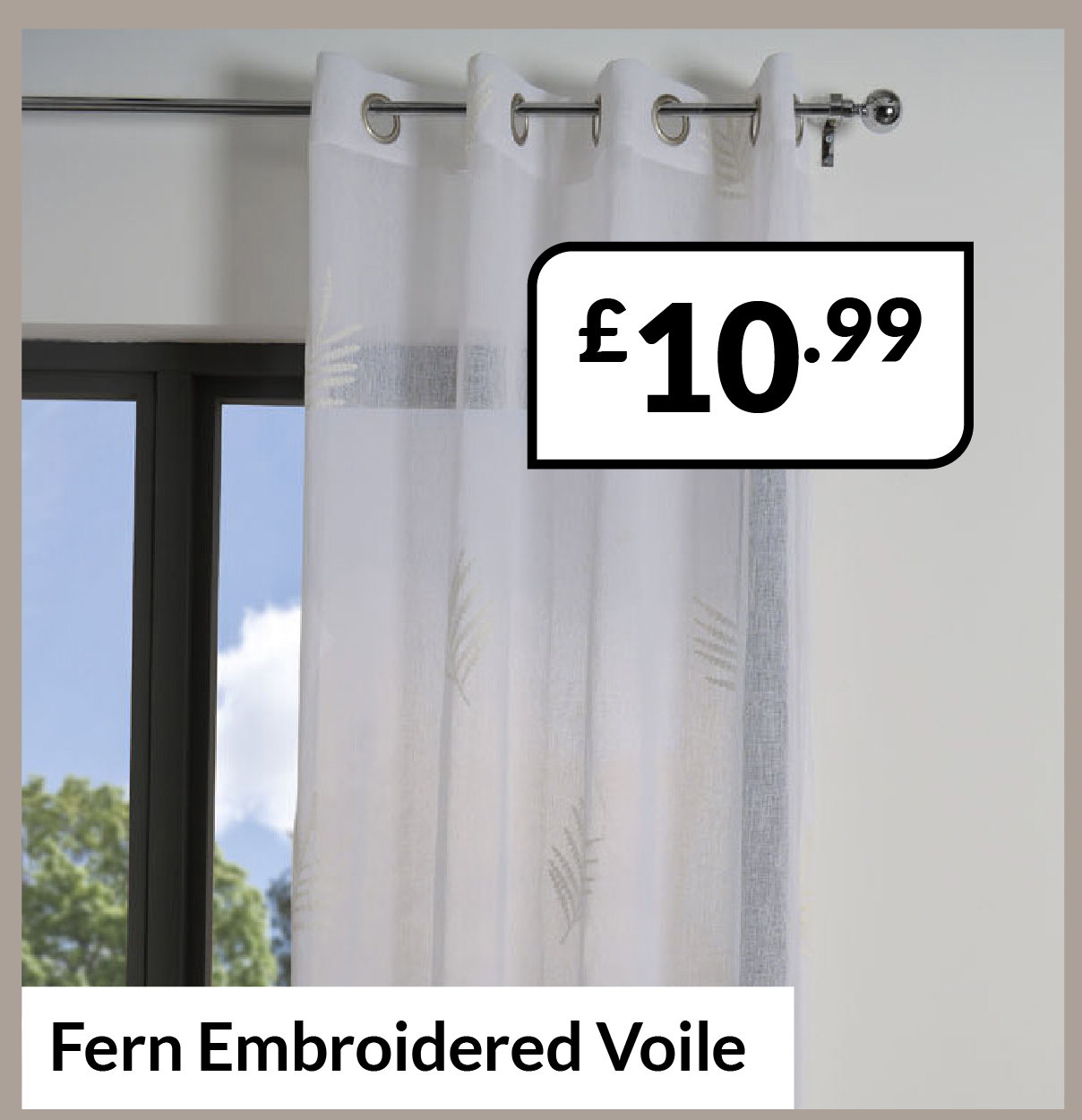 Fern Embroidered Voile