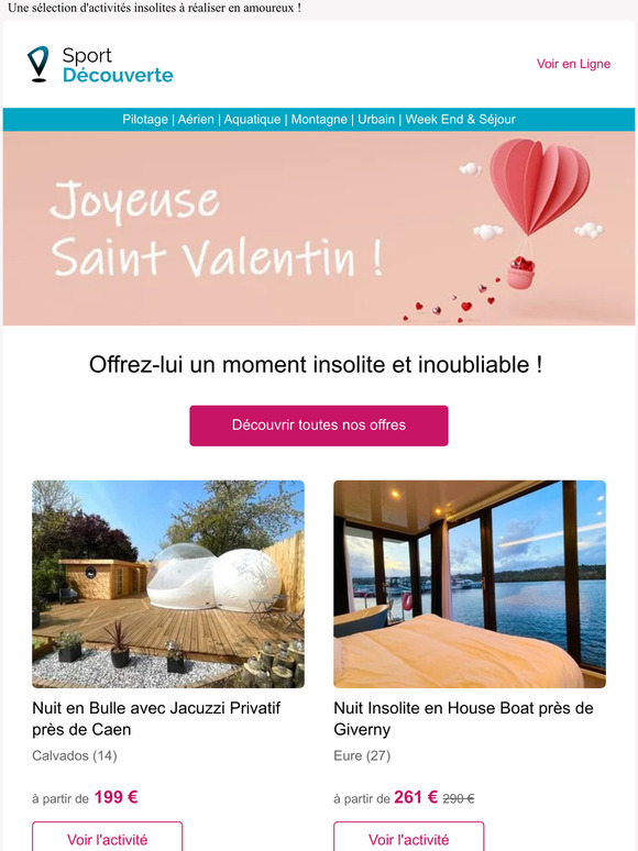 Découvrez notres sélection pour la Saint Valentin
