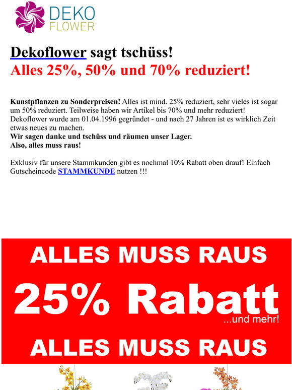 Dekoflower Email Newsletters: Shop Sales, Discounts, and Coupon Codes