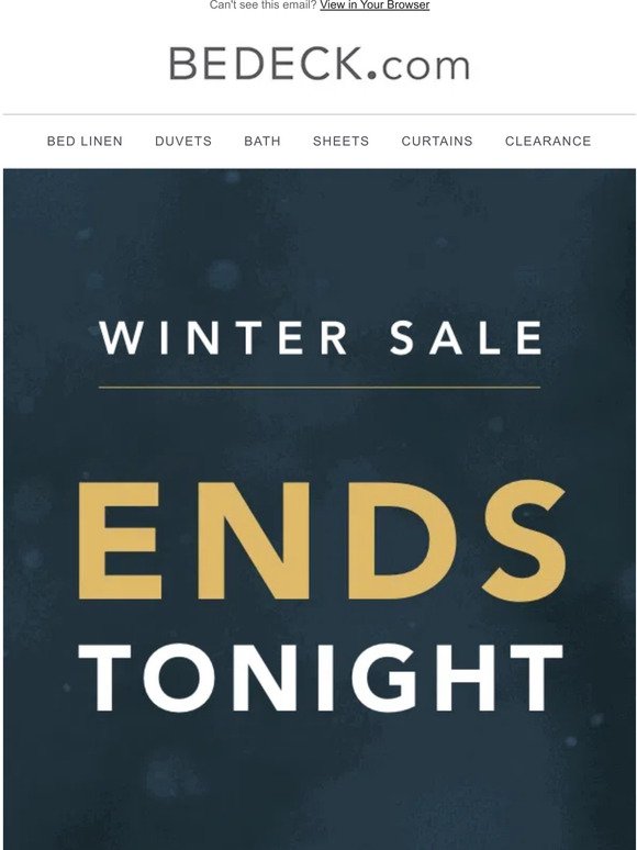 Ends Tonight