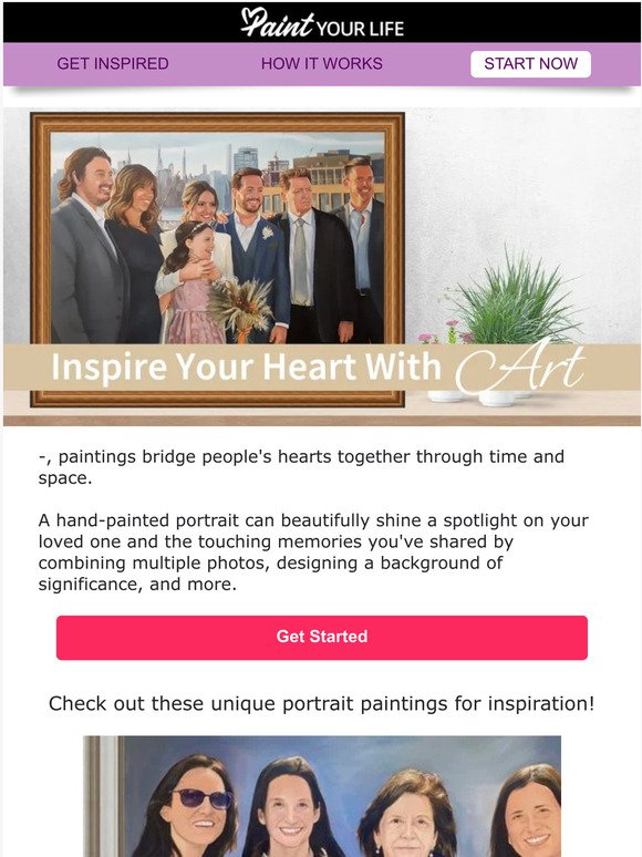 Express yourself to your loved ones with a portrait painting.