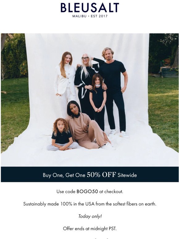 Buy One, Get One 50% Off Sitewide!