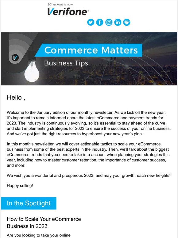 Your Commerce Matters Newsletter is Here – January Edition