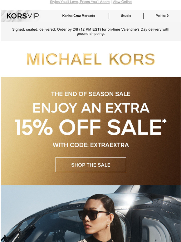 Michael Kors: Its Time: Claim Your KORSVIP Offer | Milled