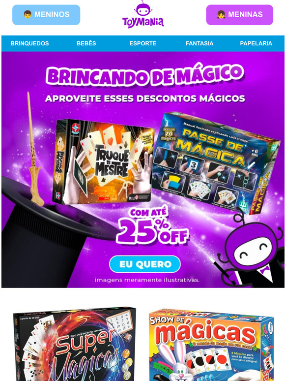 Abrakadabra!✨ Até 25%OFF em kits de mágica!
