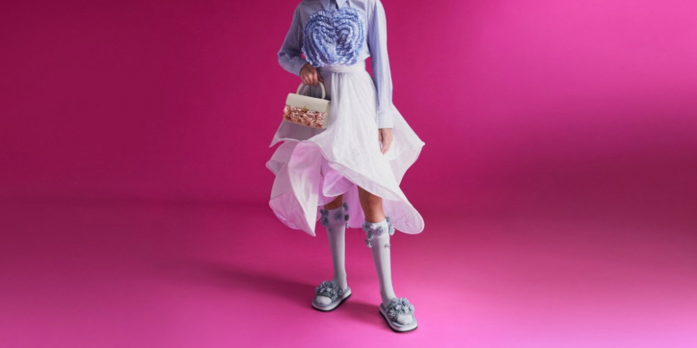 Floral Mesh Flatform Sandals​