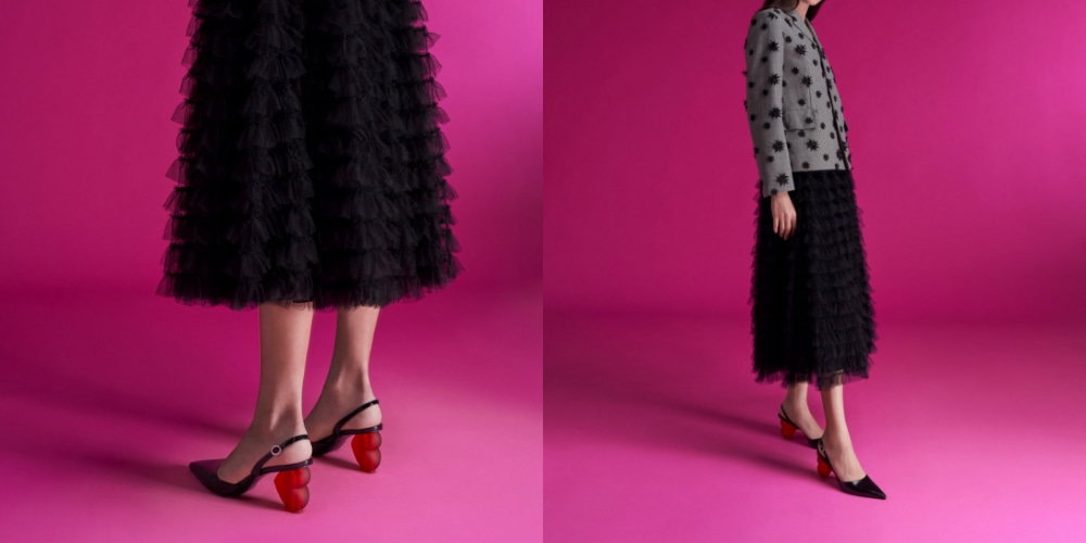 Heart Heel Slingback Pumps​