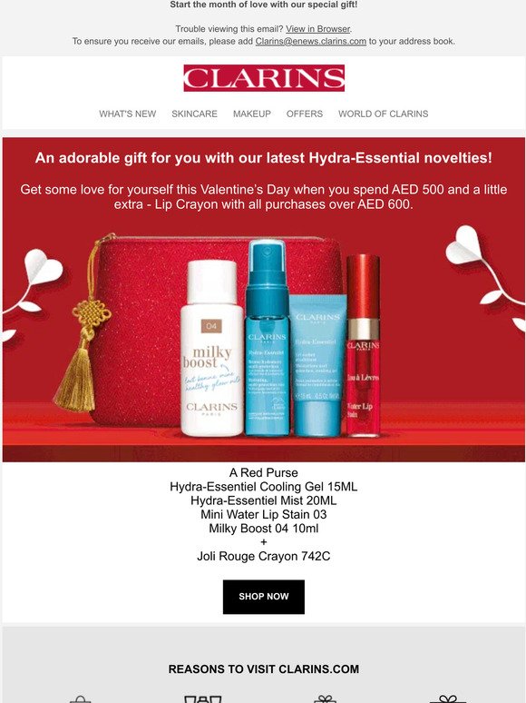 Receive a Valentine’s treat with all orders above AED 500!